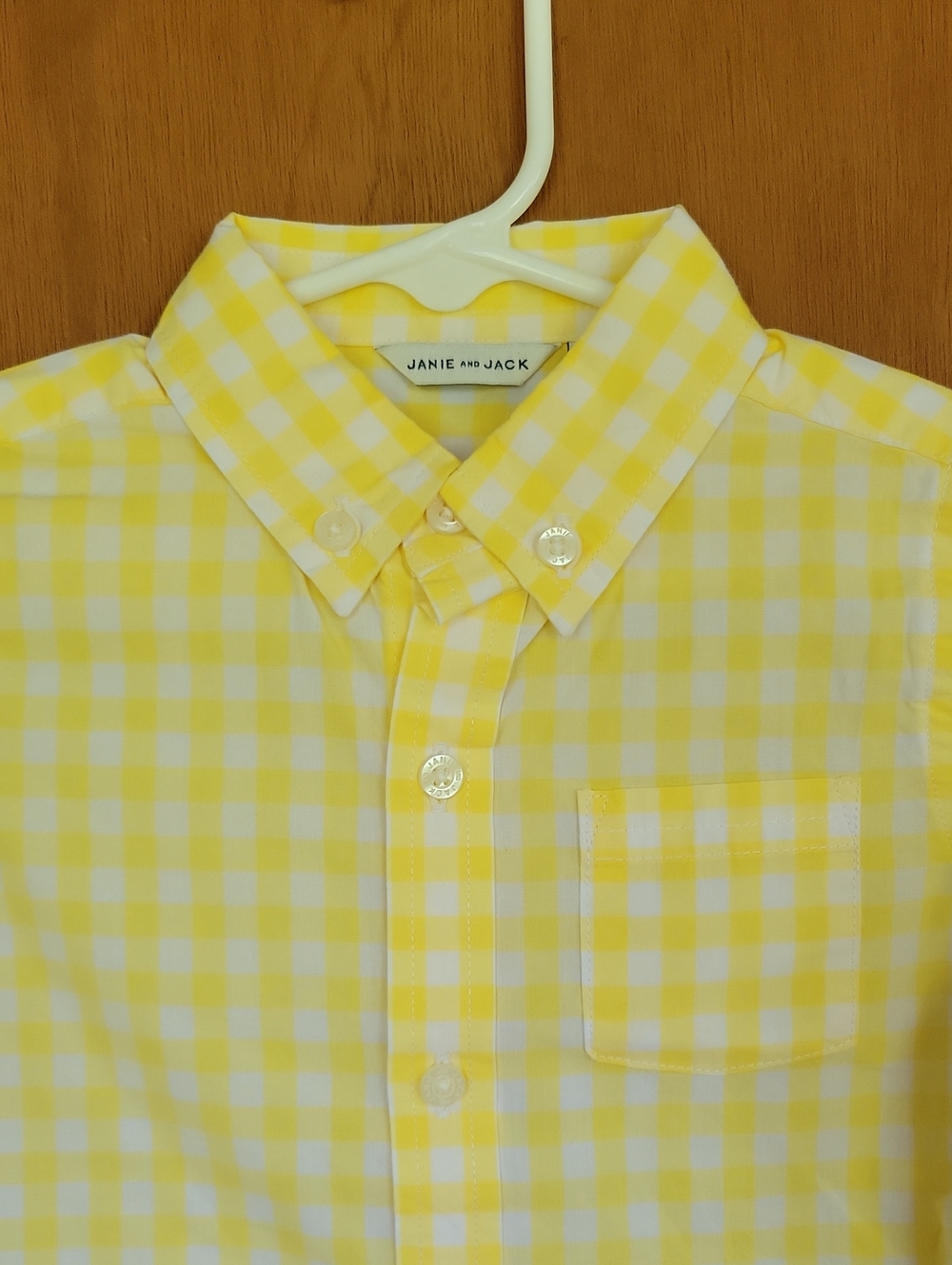 Janie and Jack Gingham Button-Down Shirt